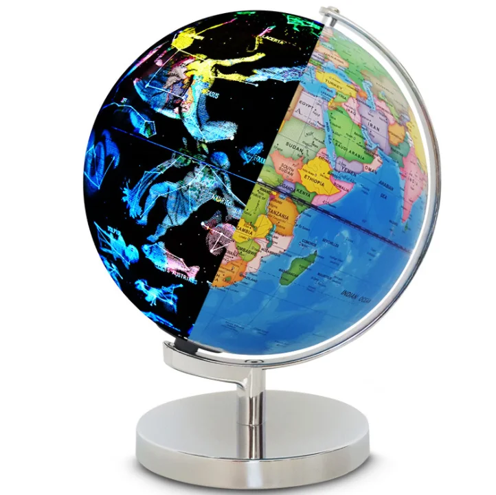
Gelsonlab HSGA-031 Educational 8 inch World Globe Built in LED Light with World Map and Constellation View 