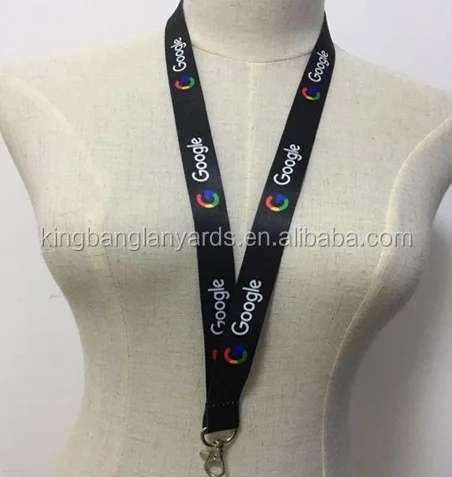 Sublimated printing wholesale id card badge holder google polyester lanyards with logo custom