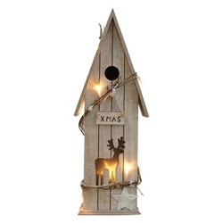 Hot sale festival christmas deer shaped  home decoration wooden light LED light