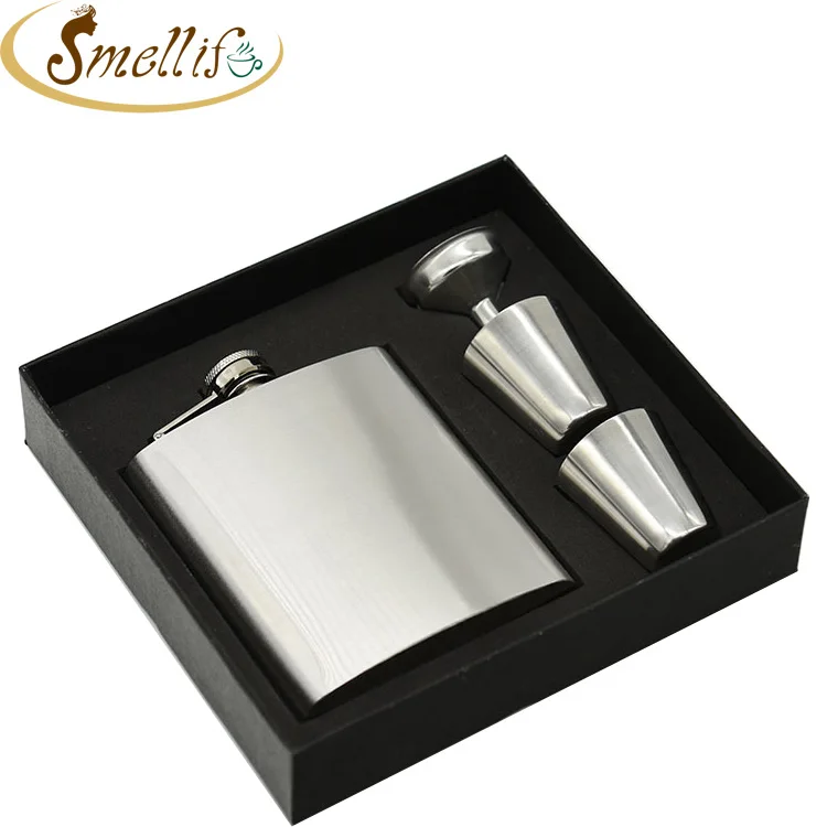 
Laser engraving 7 oz Stainless Steel Liquor Whiskey Alcohol Hip Flask Shot Cups Gift set with Funnel and Gift Box 