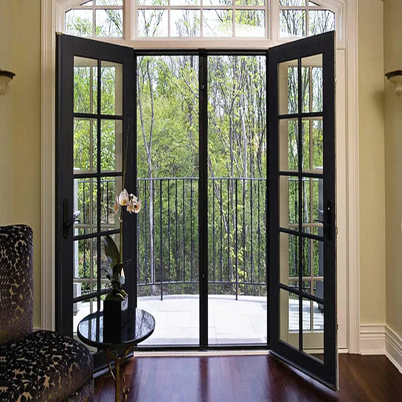 Factory Price Aluminum Exterior Metal Entry Doors Swing Glass Customized Size Australian/european Standard Customized Colors