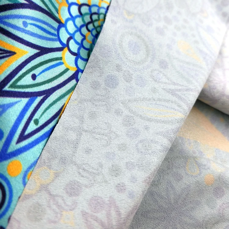 Шелковая ткань для шарфов с цифровым принтом 30 полиэстер 70 хлопок