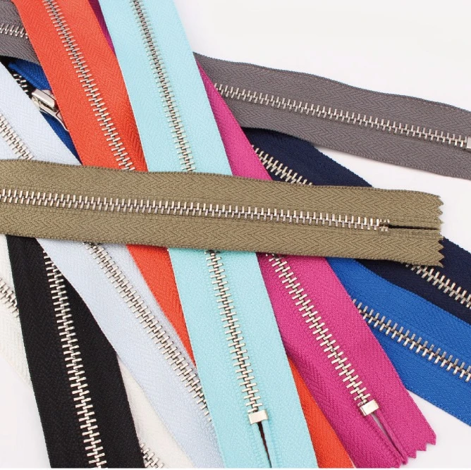 Multi-color With Pearl Slider No 5 Zippers For DIY Sewing 10 mix Colors Available metal zippers