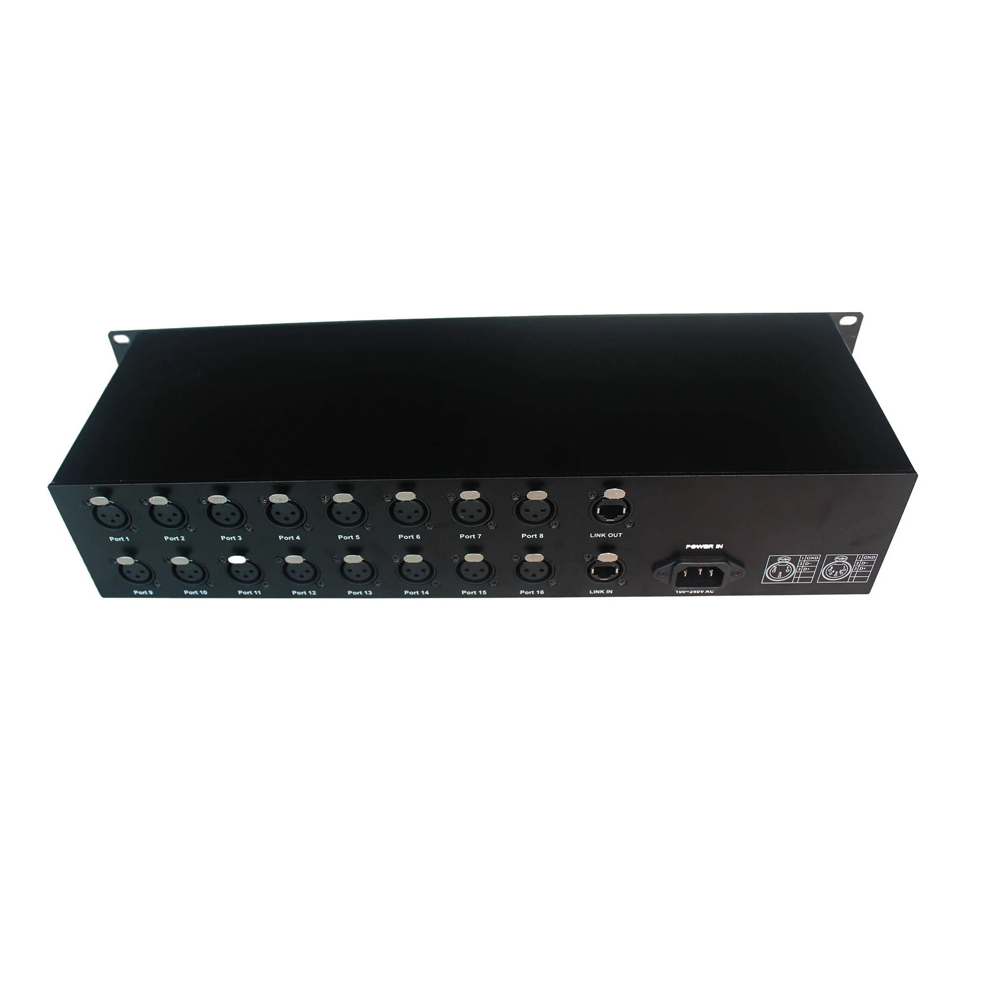 
16 Universe Node Interface Converter Box Rgb Led Controller Dmx Artnet 