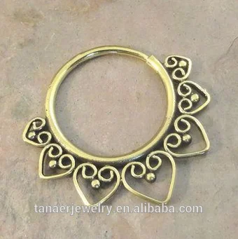 латунь перегородки кольцо хряща обруч кольца быка нос пирсинг