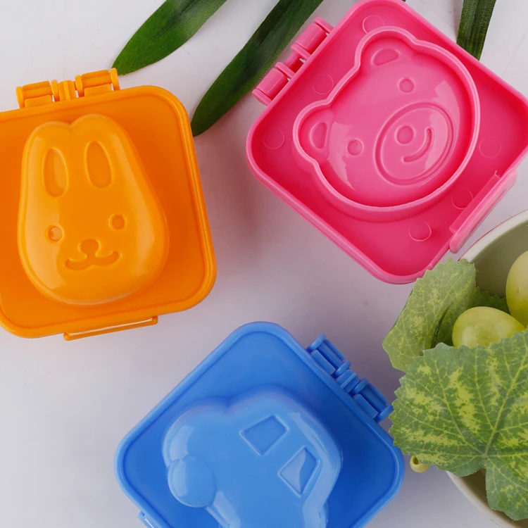 Cartoon Sushi Rice Decorating Mold DIY Cute Boil Egg Mold Kitchen Supply (Bear and Rabbit)