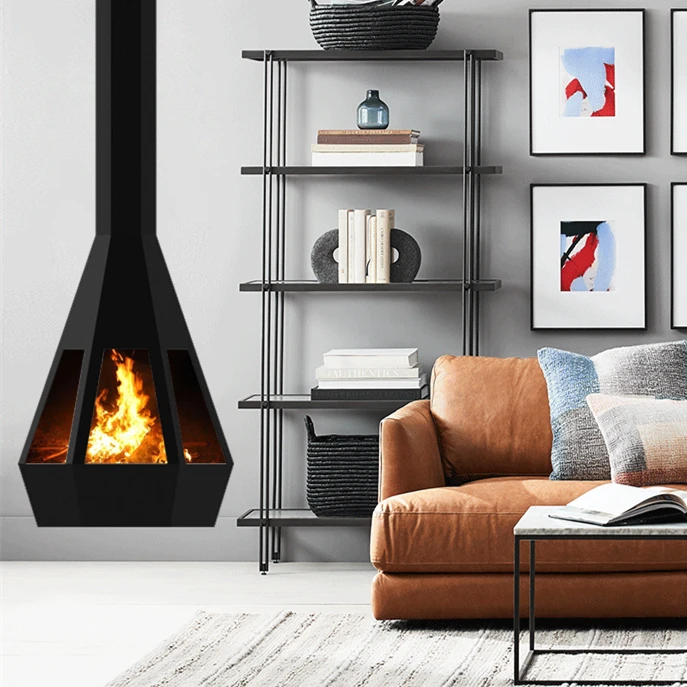 suspended fireplace wood,ceiling mounted fireplace