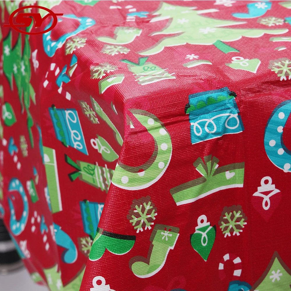 Christmas Party Decorative Plastic Table cover