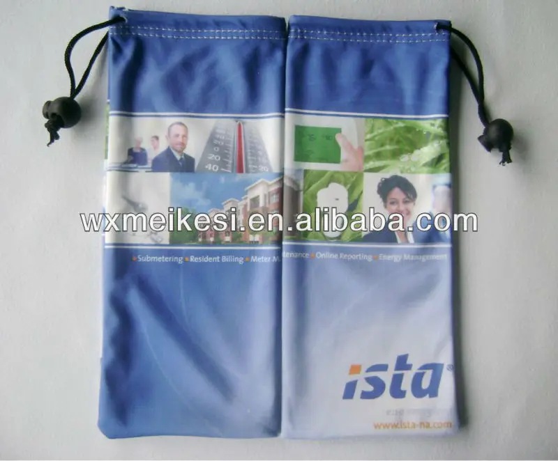 promotional heat transfer printed microfiber mobile phone pouch