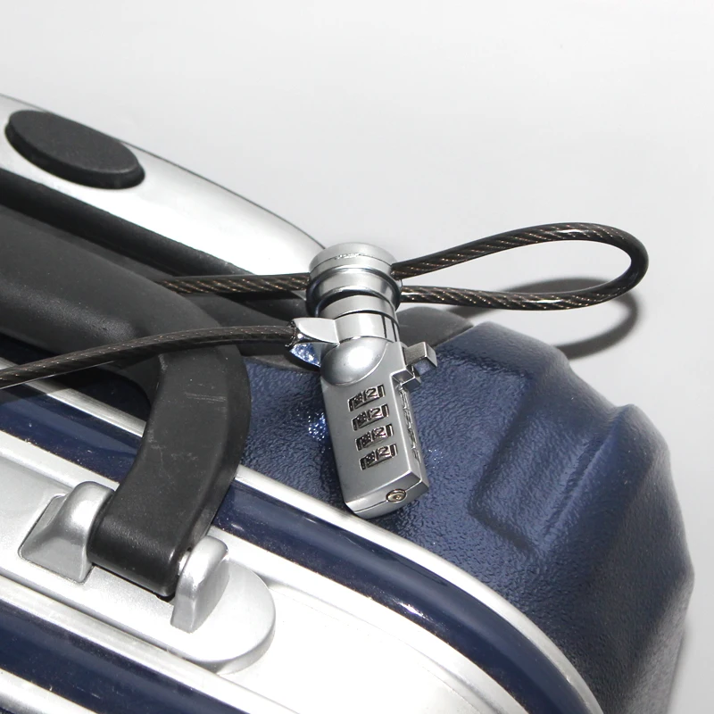 Notebook security cable luggage cases / suitcase anti-theft coded lock