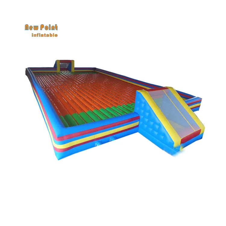 Latest 20m double layers Inflatable jumping Football Playground Soap Soccer Field for kids and adult
