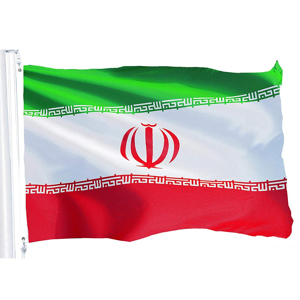 Hot Wholesale Iran National Flag 3x5 FT 90X150CM Banner- Vivid Color and UV Fade Resistant - Iran Flag Polyester