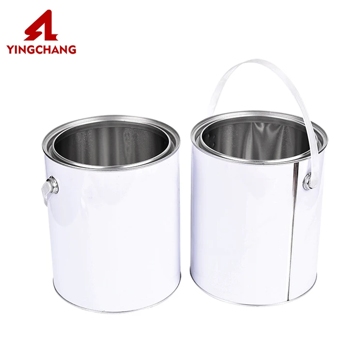 1L white round metal tin can manufacturer