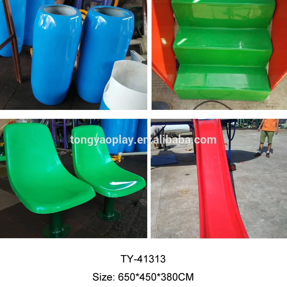 kids toys equipment amusement park Plastic ride outdoor playground children airplane slide