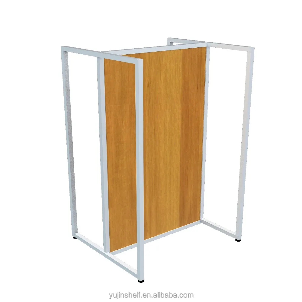 Modern Stype Super Market Shelf / Double Sided Feature White Metal Wood Display Shelf Used For Market