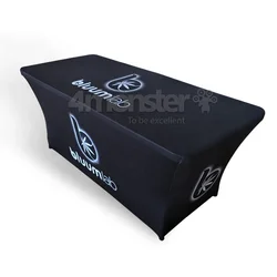 6ft 8ft trade show table cover fitted custom logo printed table cloth fabric