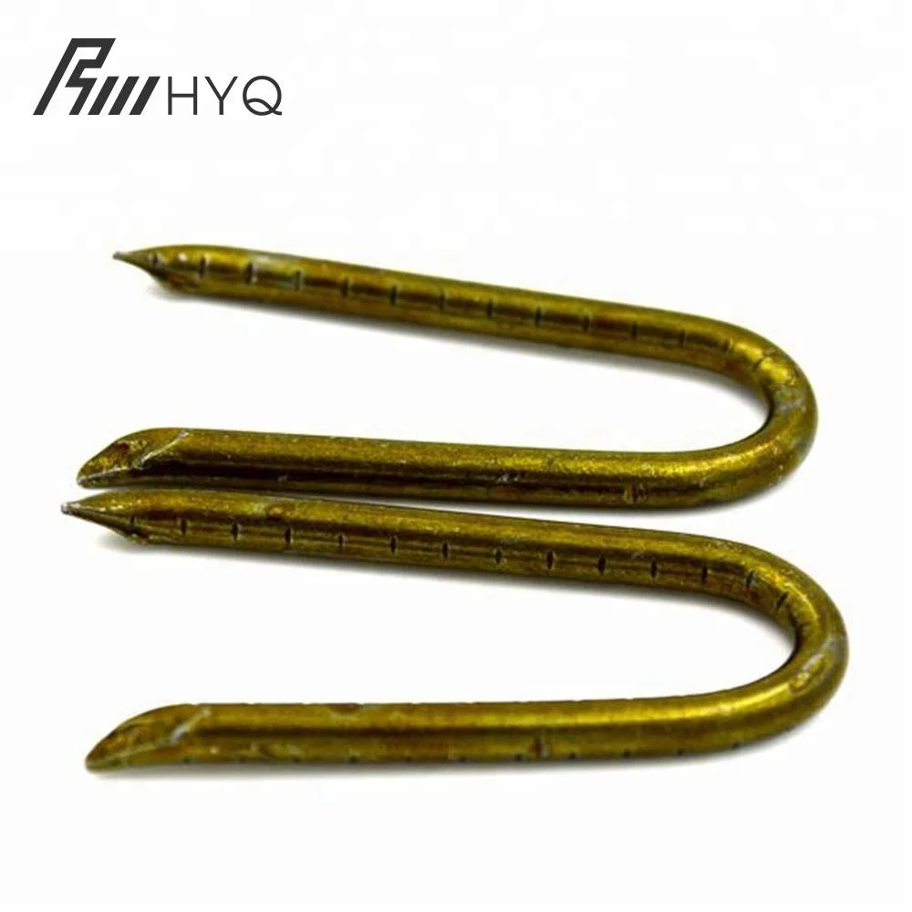 factory supply sharp point barbed fence staple u type nails