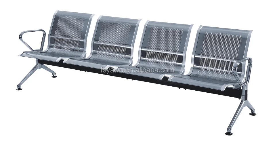 Good Design Stainless Steel Chair with Middle Arm Waiting Chairs for Barber Shop (YA-52)