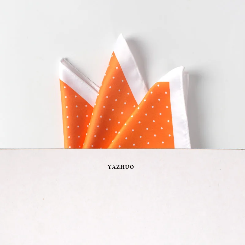 Высококачественный Оригинальный дизайн в горошек индивидуальный цвет мужской полиэстер Карманный квадратный платок милый