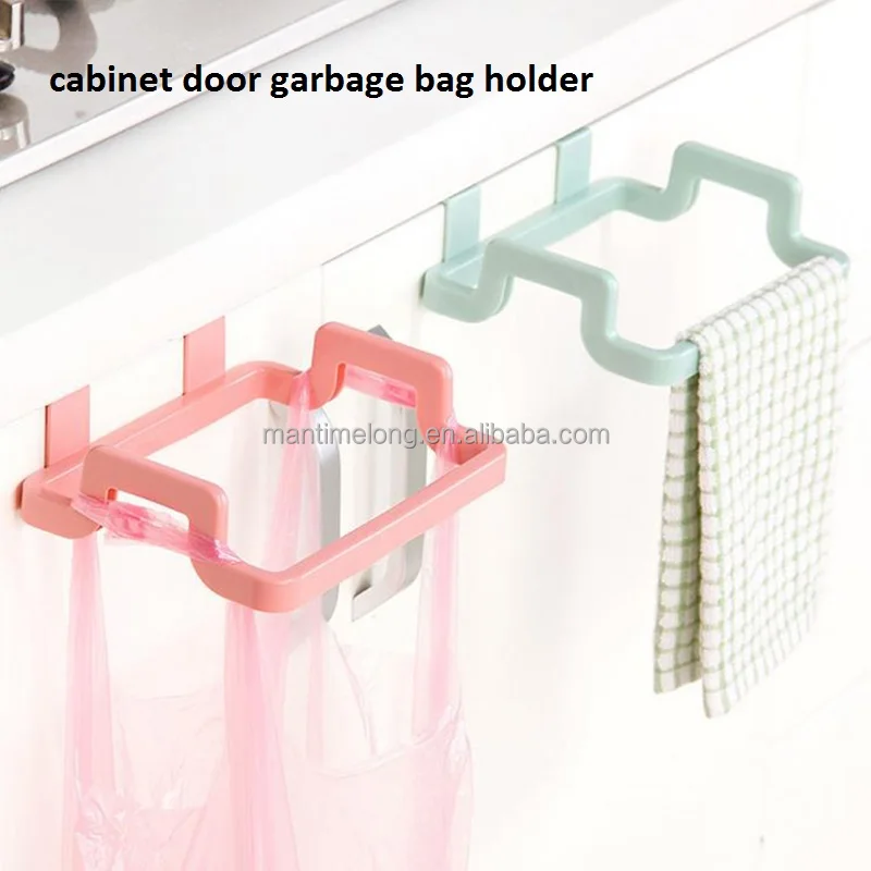 Garbage Bag Holder Hanging Kitchen Cupboard Storage Holders Racks Tailgate Stand Rubbish Bag Towel Storage Rack