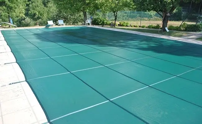 Customizable Pvc Hard Mesh Outdoor Safety Green Color Winter Pool Cover For Above Ground Swimming Pool