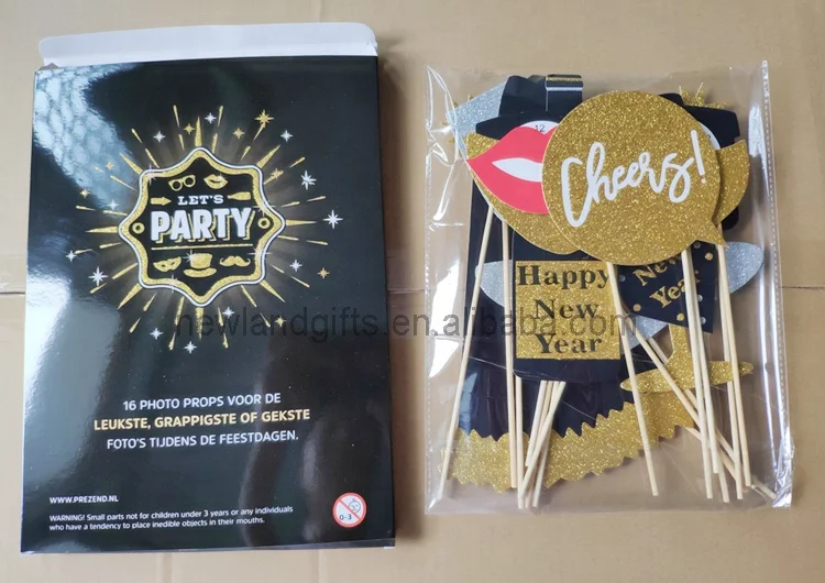 Оптовая продажа и принимаем индивидуальные заказы; 16pk NO-DIY требуется 2022 новый год селфи с блестками для студийной Фотокабины