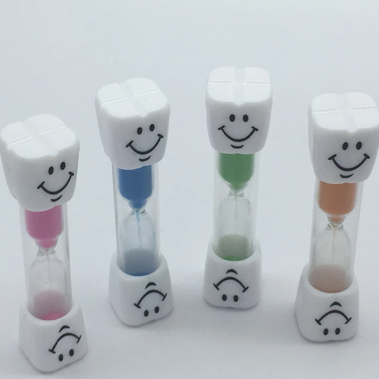 smiling face brushing reminder with 1 2 3 minutes reminder brushing timer