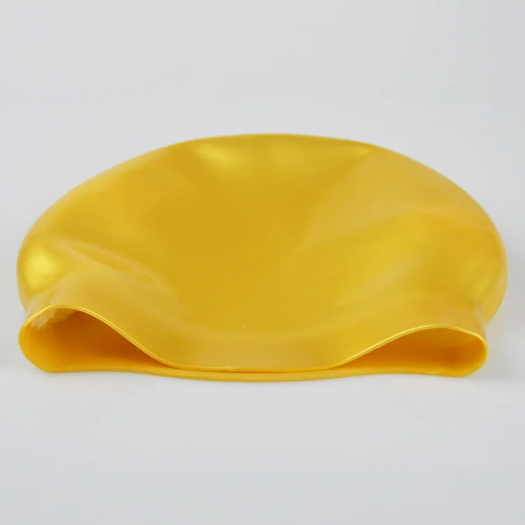 No MOQ Printing Design Funny Adult Shiny Custom Silicone Swim Cap None Wrinkle swimming caps