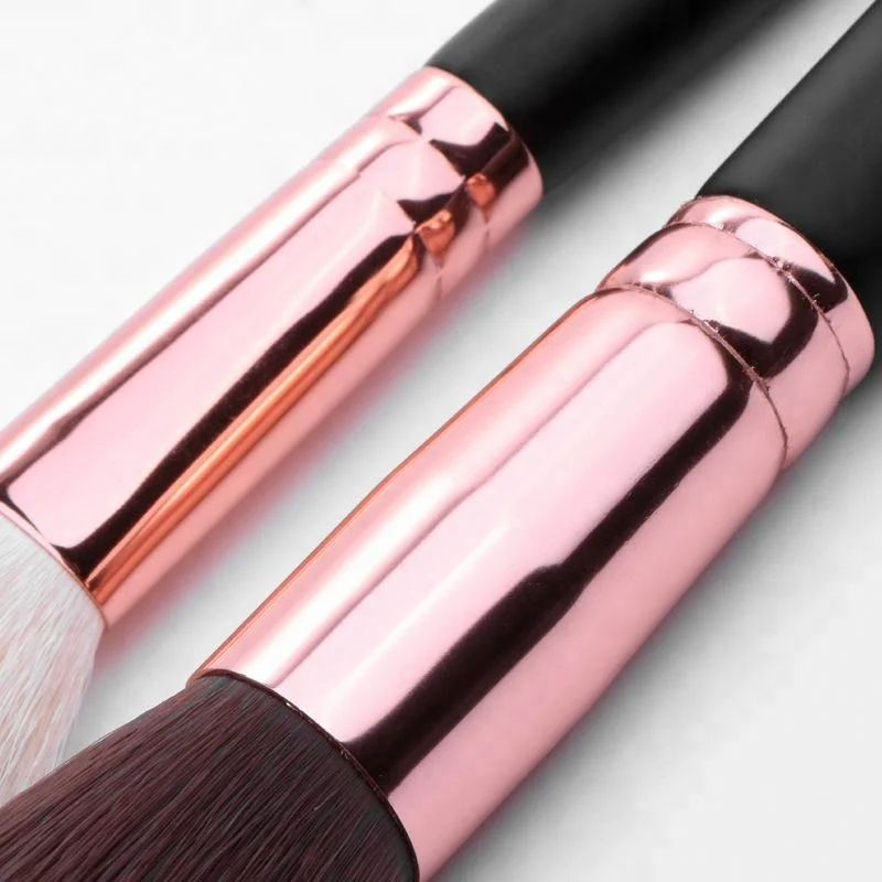 Custom Logo makeup brush set 15pcs rose gold makeup brushes