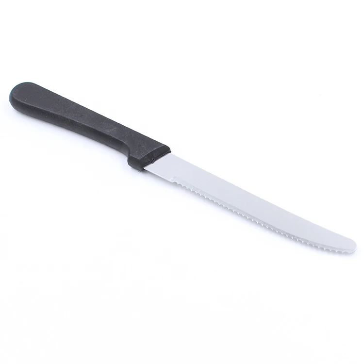 Serrated Blade Steak Knives with Plastic Handles for Restaurants