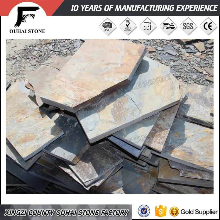 Useful paving stones natural rusty outdoor flagstone flooring