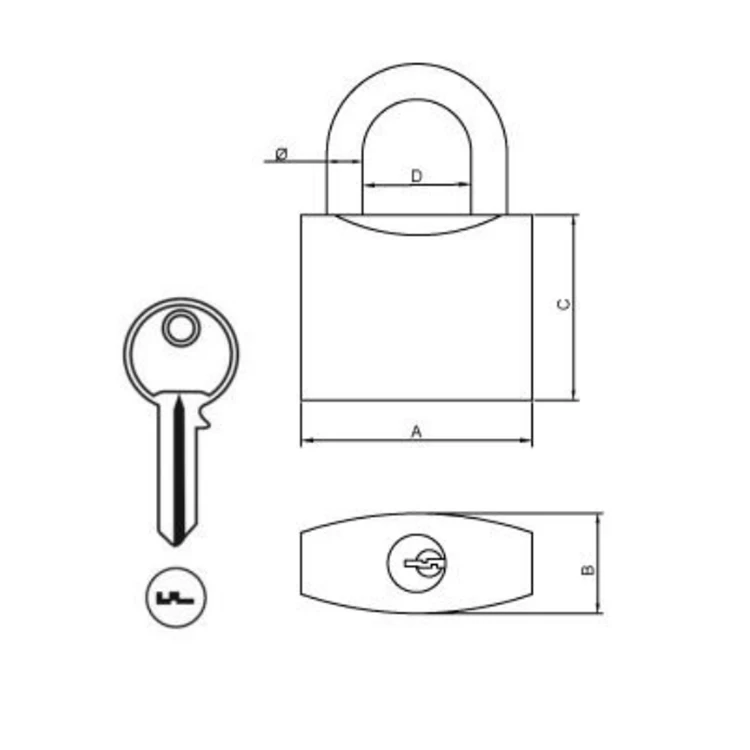 
2019 High Quality Sand Brass Padlock 