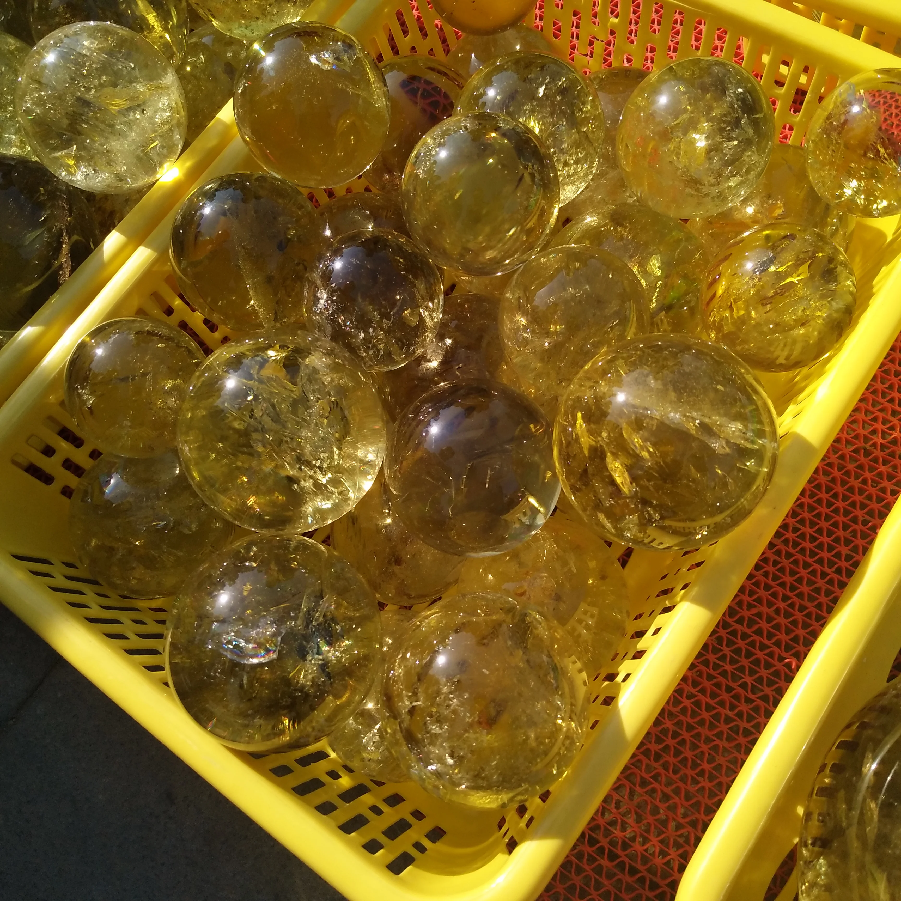 hot sale high quality natural quartz crystal ball citrine crystal healing spheres