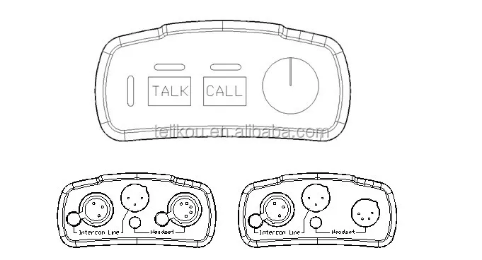 Telikou intercom broadcast belt pack for theatre stage