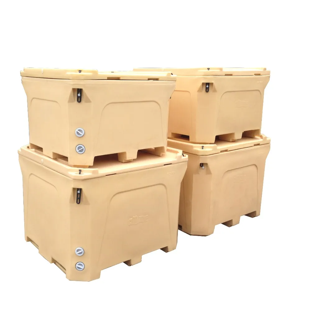 Ningbo 450L rotomolded seafood transport frozen food shipping box