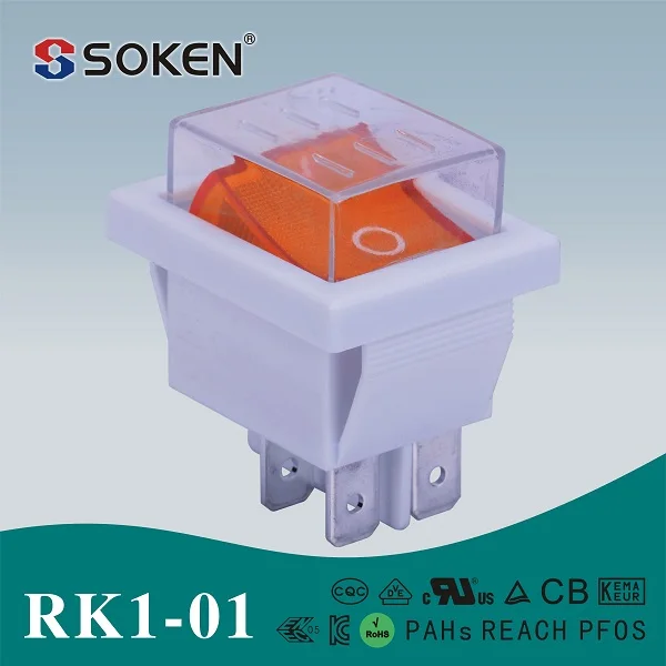 Rk1-01 Rohs 4 контакт. вкл выкл перекидной переключатель для электродвигатель с waterpoof крышка 16a 250 В AC t85