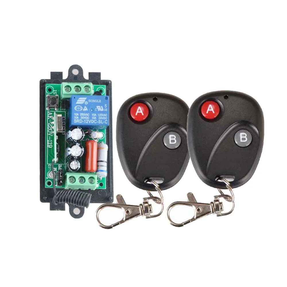 Receiver&2Transmitter 220V 1CH RF Wireless Remote Switch