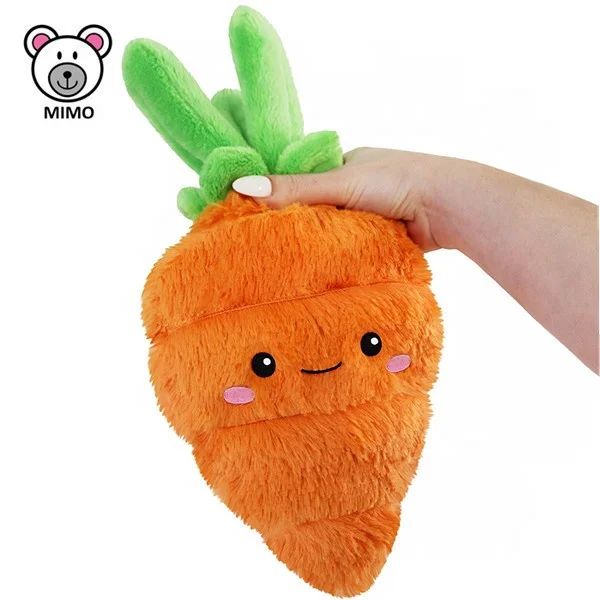 Custom OEM Design Funny Big Eyes Carrot Plush Toy Wholesale Comfortable Cotton Food Stuffed Vegetable Soft Plush Dog Carrot Toy