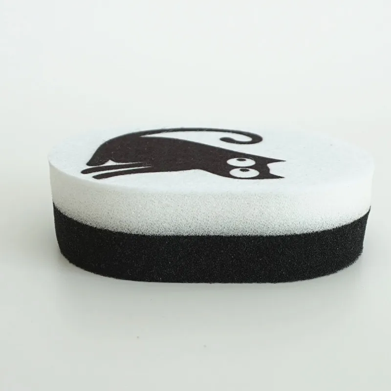 Multipurpose non-scratch cat print kitchen cleaning nonwoven scrub sponge pad