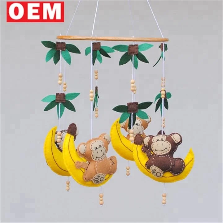 Custom design handmade monkey Nursery felt Mobile Crib baby mobiles