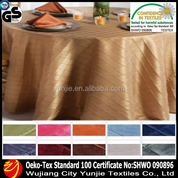 OEKO-TEX нейлоновая Полиэстеровая скатерть Pintuck