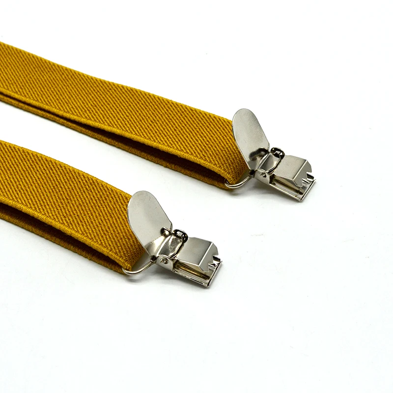 Men Suspenders Wholesale Men Suspenders 3 Clips Pure Color Multi  to Choose  Style Adult Size 120-110cm 2.5 cm Width Cheap