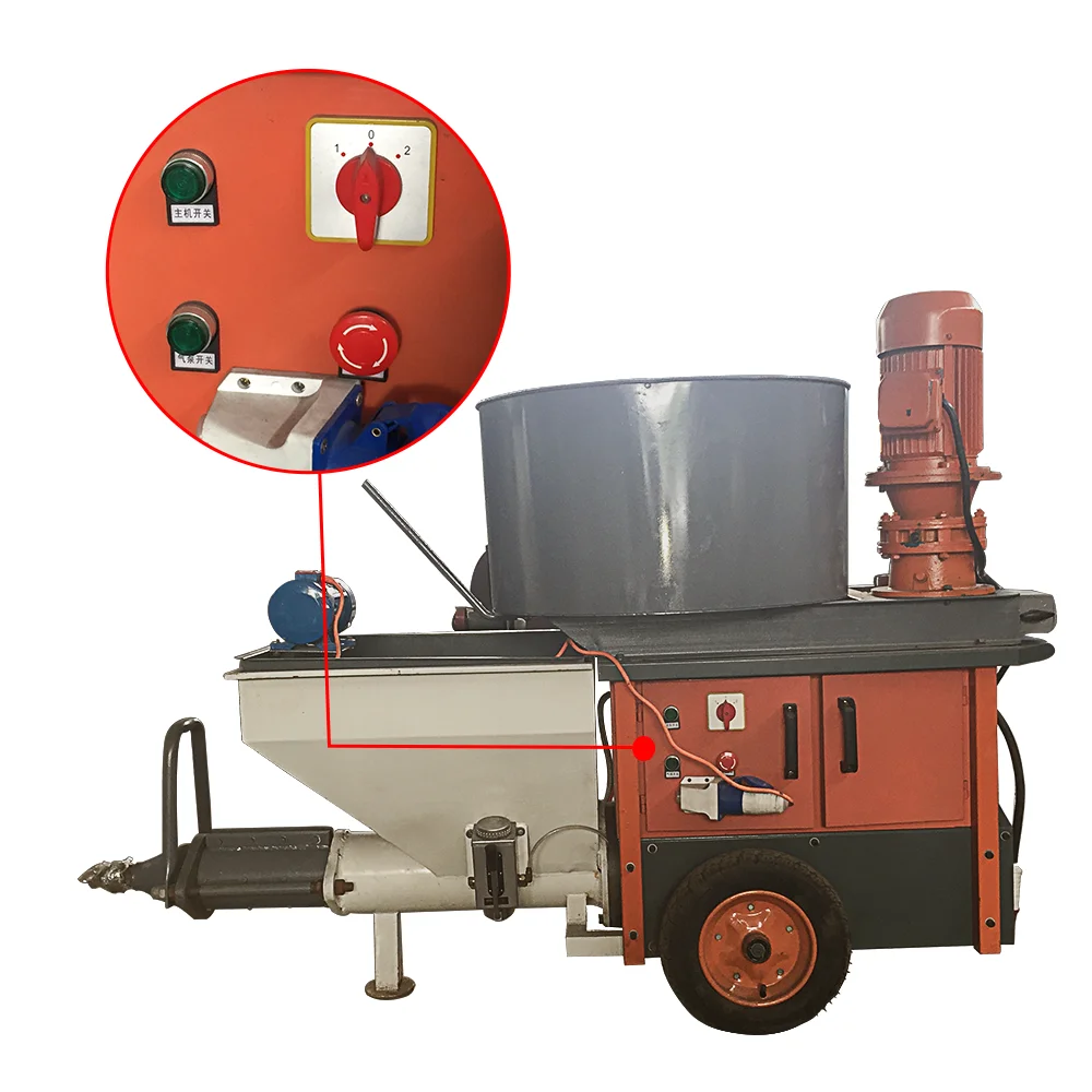 380V mortar grouting machine cement mixer plastering machine