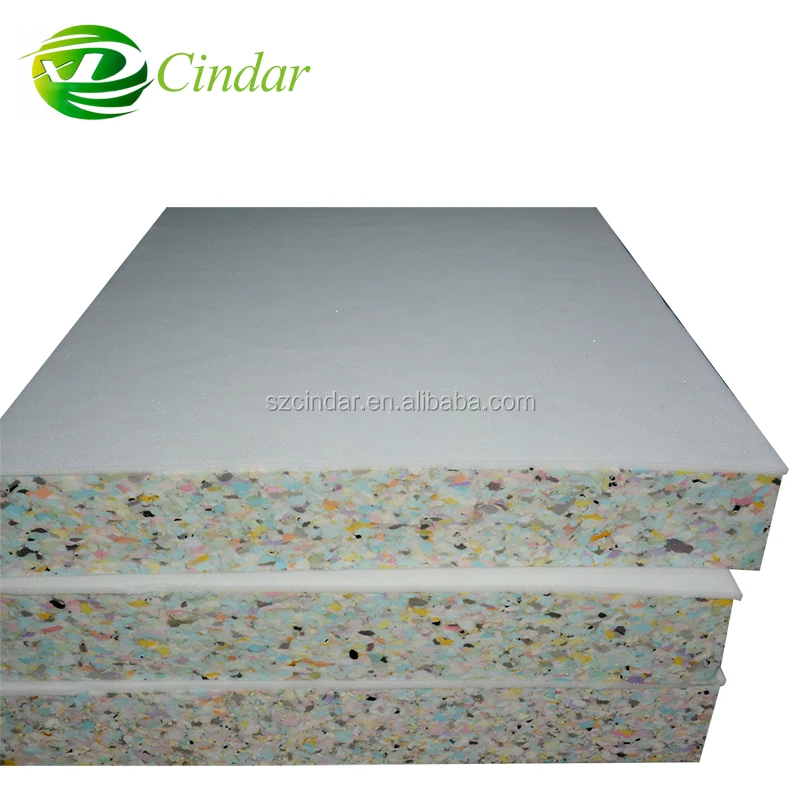 shenzhen cheap customized rebonded foam sheet for mattress and furniture