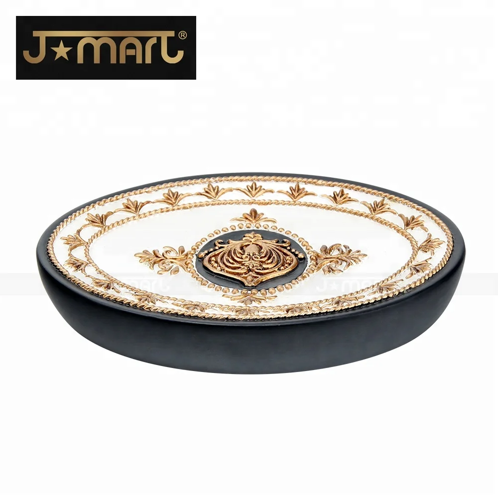 2024 Luxury Creative Middle East Arabic Style Resin Bathroom Accessories Glass Set of 5 for hotel home