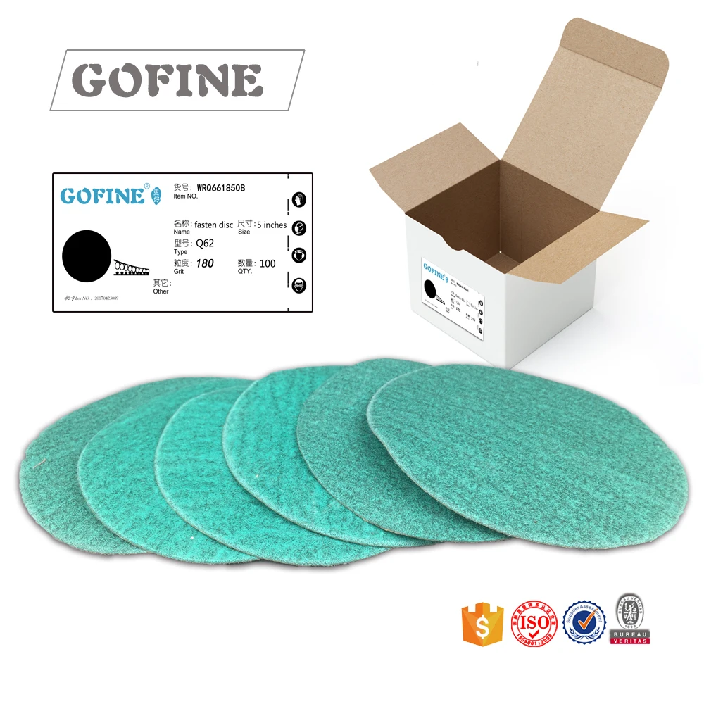 New Sale Green Abrasive Disc  sand paper disc 150mm6hole 600# Q62 for metal, wood, paint