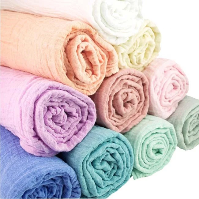 Cotton Muslin Double Layer Gauze fabric for baby
