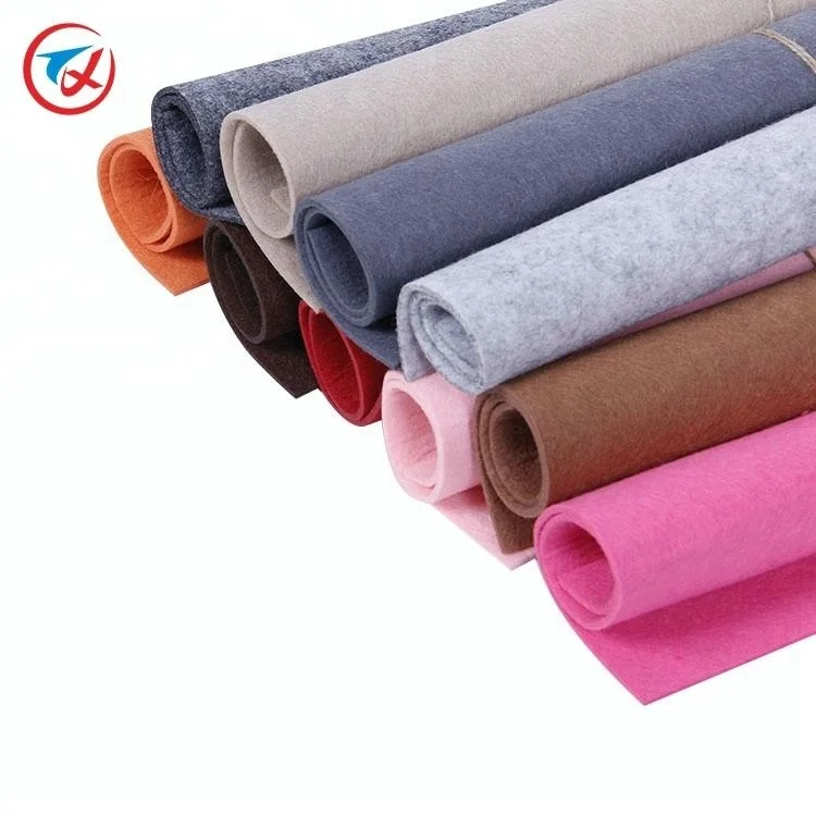 
bulk 2mm thick 100 nonwoven polyester felt fabric material 