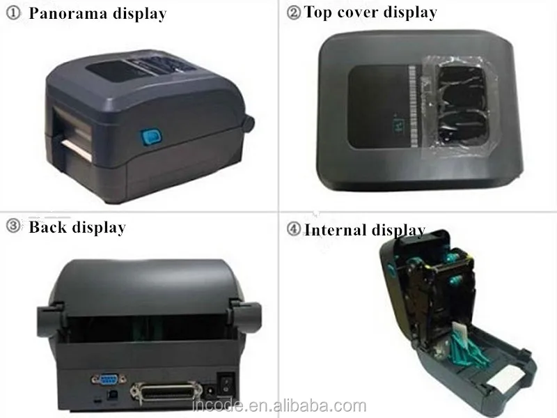 GT800/203 точек/дюйм Desktop термотрансферной ленты принтера, штрих-код этикетки термопринтер