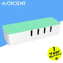 QICENT BA-M1-GR Power strip Cord / Charger Line / USB Network HUB Cable Management Box Cable Organizer Tool Storage Box – Green